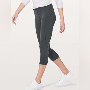 Lululemon Athletica In Movement Crop Black Leggings. Size 8